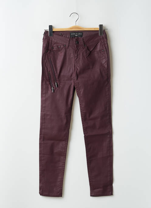 Pantalon slim roșu CORLEONE femeie