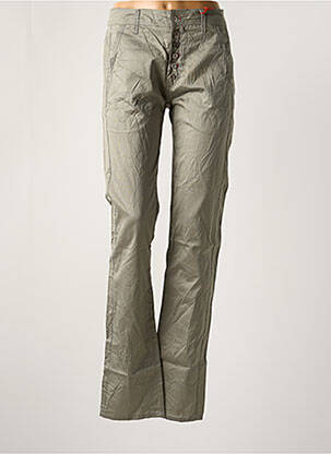 Pantalon drept buzunare verde GIRBAUD femeie