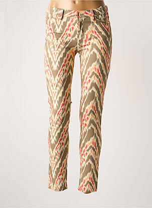 Pantalon slim buzunare verde REIKO femeie