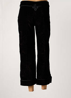 Pantalon 7/8 închidere cu fermoar sub clapetă cu nasturi negru DIPLODOCUS femeie