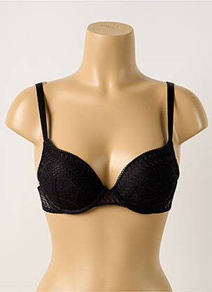 Sutien efect material satinat top sutien push-up negru PASSIONATA femeie