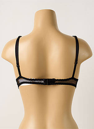Sutien efect material satinat sutien cu susținere înaltă și burete detașabil negru PASSIONATA femeie