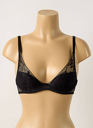 Sutien efect material satinat top sutien modelat negru PASSIONATA femeie