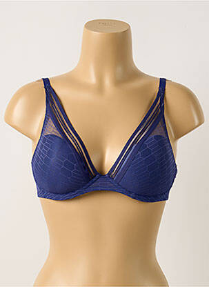 Sutien efect material satinat top sutien modelat albastru PASSIONATA femeie