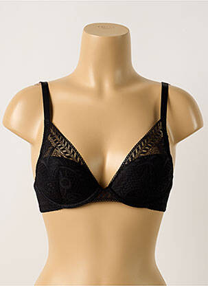 Sutien efect material satinat top sutien modelat negru PASSIONATA femeie