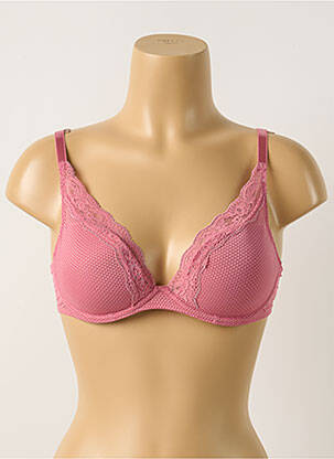 Sutien efect material satinat top sutien modelat roz PASSIONATA femeie