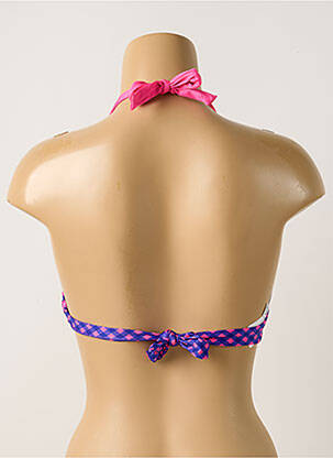 Sutien de costum de baie elasticitate top triunghiuri albastru ANTIGEL femeie