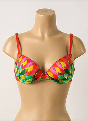 Sutien de costum de baie elasticitate top sutien modelat roșu ANTIGEL femeie