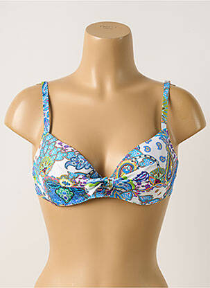 Sutien de costum de baie elasticitate top sutien modelat albastru ANTIGEL femeie