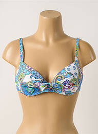 Sutien de costum de baie elasticitate top sutien modelat albastru ANTIGEL femme