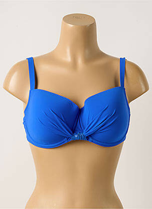 Sutien de costum de baie elasticitate top sutien modelat albastru ANTIGEL femeie