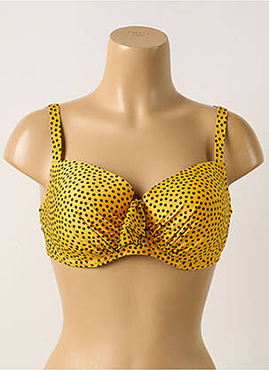 Sutien de costum de baie elasticitate top sutien modelat galben ANTIGEL femeie
