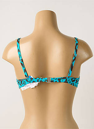 Sutien de costum de baie elasticitate top sutien push-up albastru ANTIGEL femeie