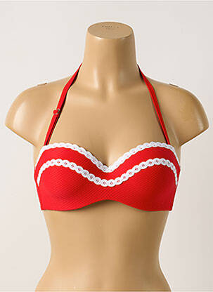 Sutien de costum de baie roșu ANTIGEL femeie