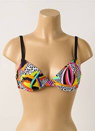 Sutien de costum de baie elasticitate top sutien modelat negru ANTIGEL femme