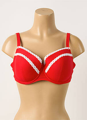 Sutien de costum de baie elasticitate top sutien modelat roșu ANTIGEL femeie