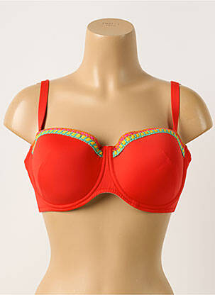 Sutien de costum de baie elasticitate top sutien modelat roșu ANTIGEL femeie