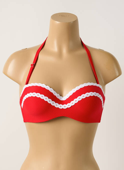 Sutien de costum de baie roșu ANTIGEL femeie