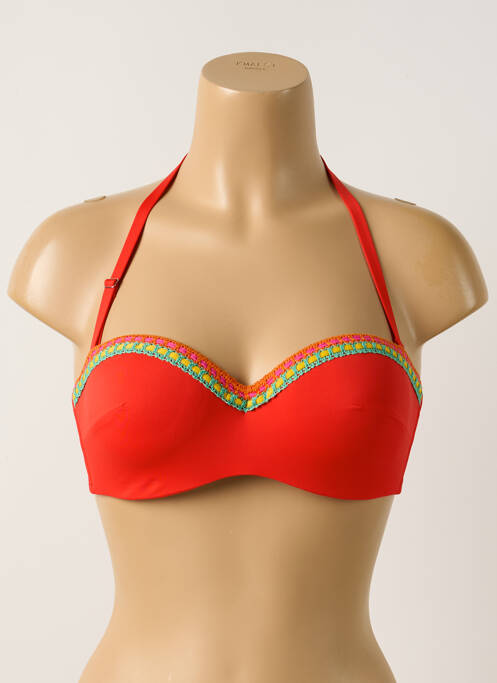 Sutien de costum de baie roșu ANTIGEL femeie