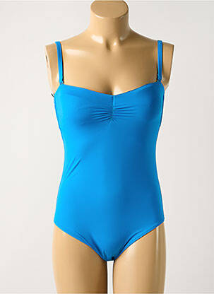 Costum de baie dintr-o singură piesă efect material satinat top sutien modelat albastru AUBADE femeie