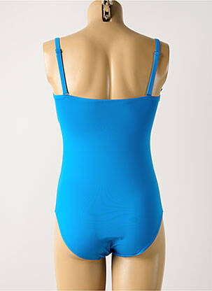 Costum de baie dintr-o singură piesă efect material satinat top sutien modelat albastru AUBADE femeie