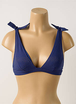 Sutien de costum de baie elasticitate top triunghiuri albastru SIMONE PERELE femeie