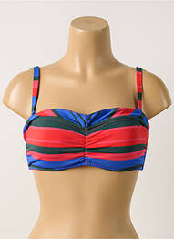 Sutien de costum de baie elasticitate sutien cupe întregi cu decolteu înalt albastru SIMONE PERELE femme