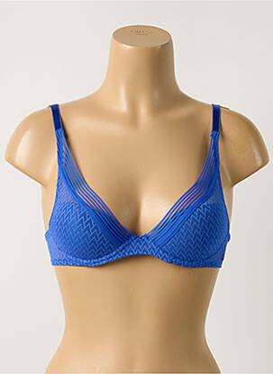 Sutien efect material satinat top sutien modelat albastru PASSIONATA femeie