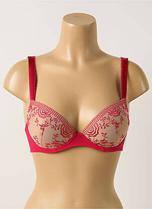 Sutien efect material satinat top sutien push-up roz AUBADE femeie