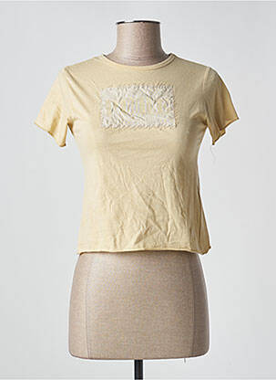 Tricou elasticitate mâneci scurte bej TEDDY SMITH femeie