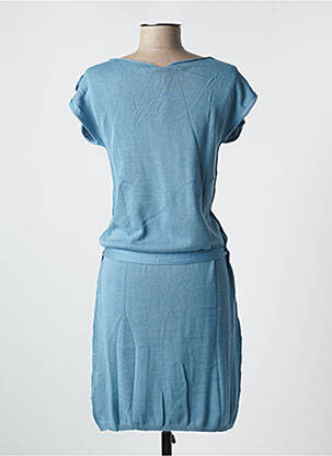 Rochie midi mâneci scurte mâneci scurte albastru LOVELY SUD femeie