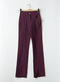 Pantalon drept elasticitate talie înaltă violet ÇA ME PLAÎT femeie