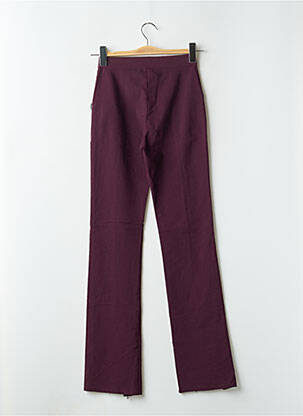 Pantalon drept țesătură crep talie înaltă violet ÇA ME PLAÎT femeie