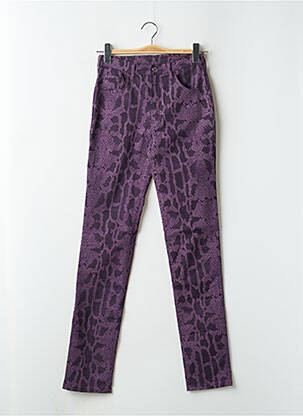 Pantalon slim talie înaltă talie înaltă violet CIMARRON femeie