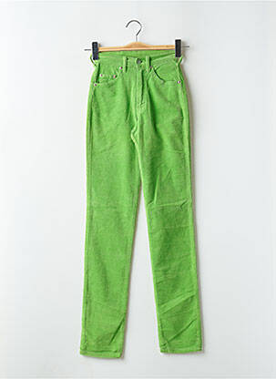Pantalon drept elasticitate talie înaltă verde CIMARRON femeie