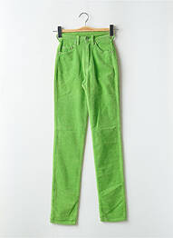 Pantalon drept elasticitate talie înaltă verde CIMARRON femeie