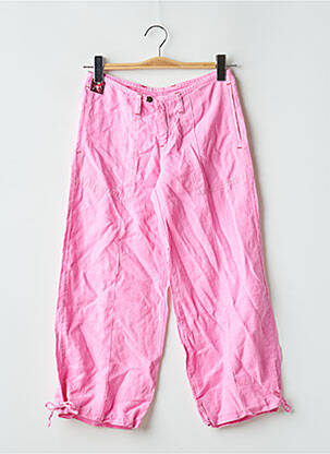 Pantalon trei sferturi talie joasă talie joasă roz LOIS femeie