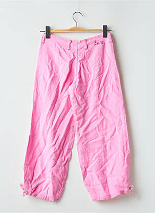 Pantalon trei sferturi talie joasă talie joasă roz LOIS femeie