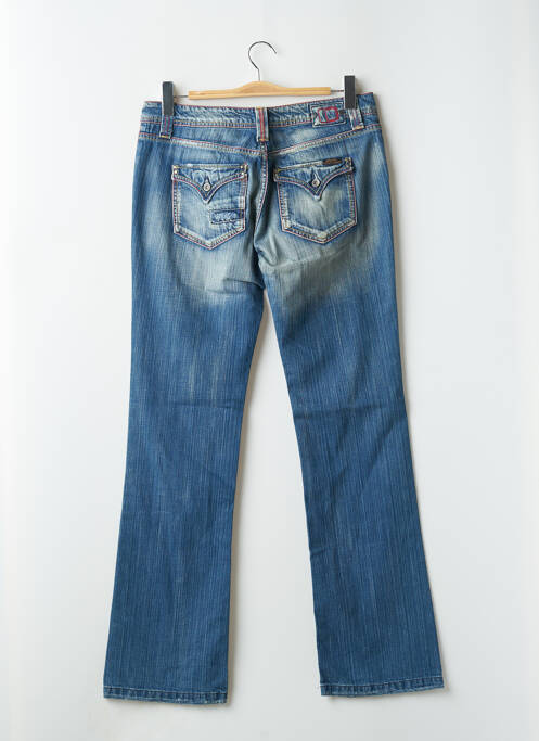 Blugi cu croială dreaptă efect uzat decolorat talie joasă albastru TEDDY SMITH femme