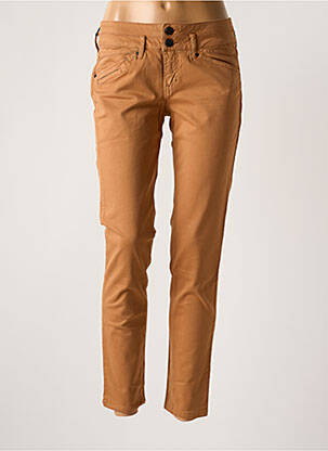 Pantalon slim talie joasă talie joasă maro CORLEONE femeie