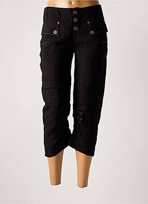 Pantalon trei sferturi negru ET COMPAGNIE femeie