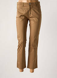 Pantalon 7/8 talie înaltă talie înaltă maro ONE STEP femme