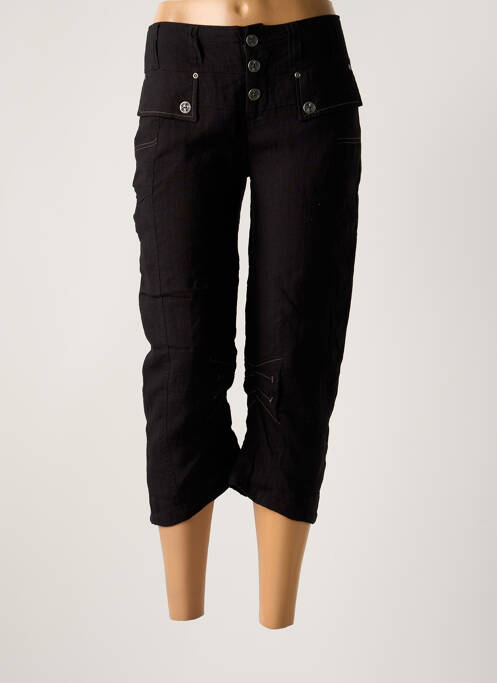 Pantalon trei sferturi talie joasă talie joasă negru ET COMPAGNIE femme