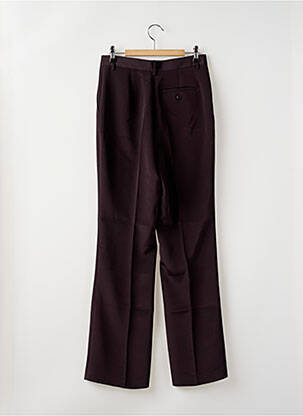 Pantalon drept țesătură crep talie înaltă violet LOLA femeie