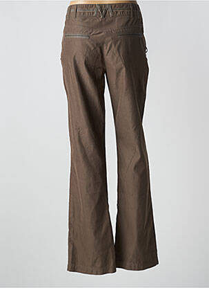 Pantalon drept țesătură poplin talie joasă maro SALT & PEPPER femeie