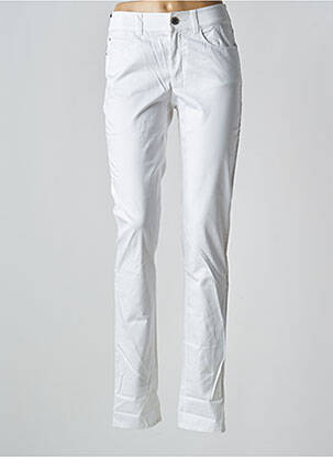 Pantalon slim țesătură poplin mărime normală alb ARMANI femeie