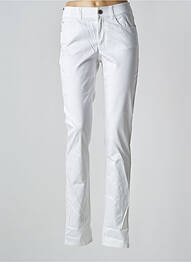 Pantalon slim țesătură poplin mărime normală alb ARMANI femme
