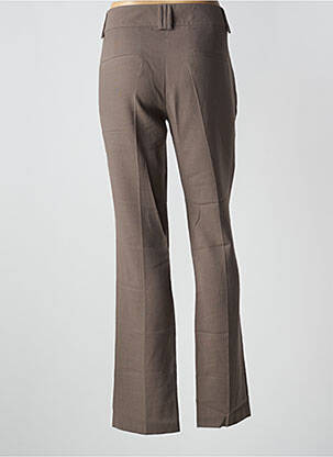 Pantalon drept talie cu cleme mărime normală maro LOLA femeie