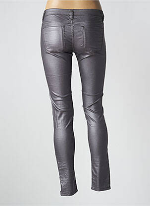 Pantalon slim țesătură acoperită mărime normală gri TEDDY SMITH femeie