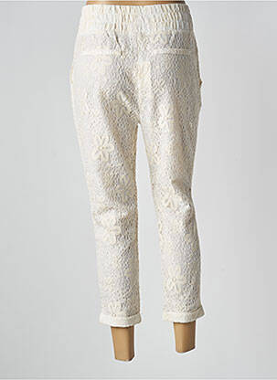 Pantalon 7/8 talie elastică mărime normală bej MUSE OF LOVE femeie